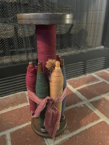 Antique wooden loom bobbin - wooden,