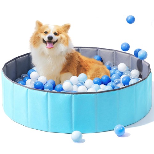 Foldable light blue - blue, ball