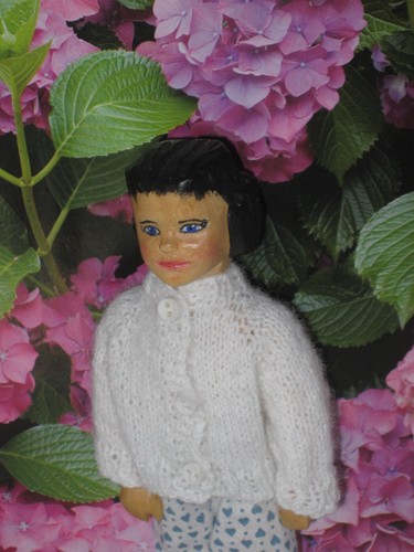 Hand knit white sweater for - hand,