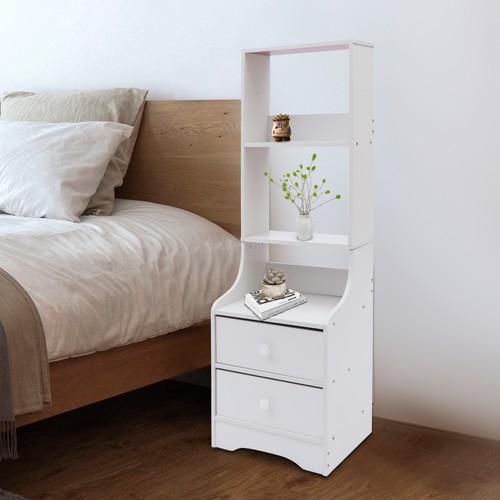 Modern white nightstand tall - modern,