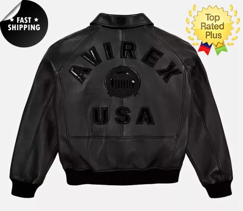Men avirex black - real, bomber