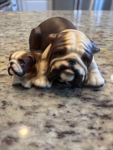 Vtg bulldog ceramic figurine - bulldog,