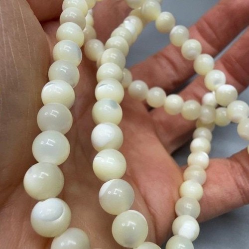 Vtg polished mother pearl - vtg, of