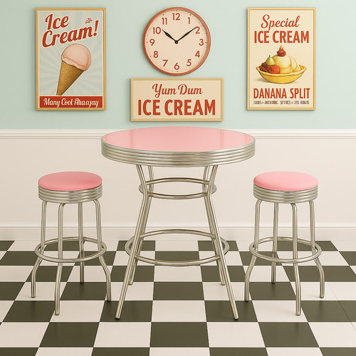 1950s retro bar table set - retro,
