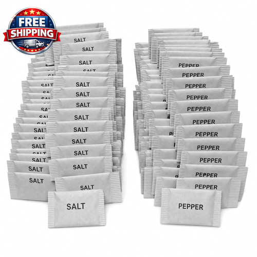 Salt and pepper packets - and,
