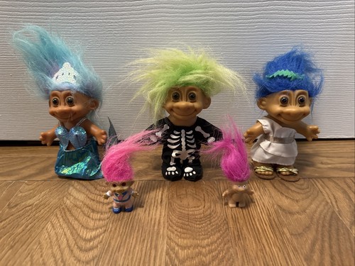Lot vintage troll - dolls,