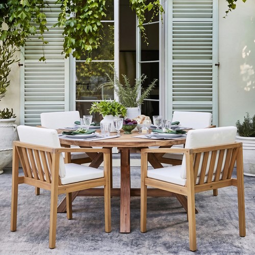 Outdoor dining chairs set - chairs, 4