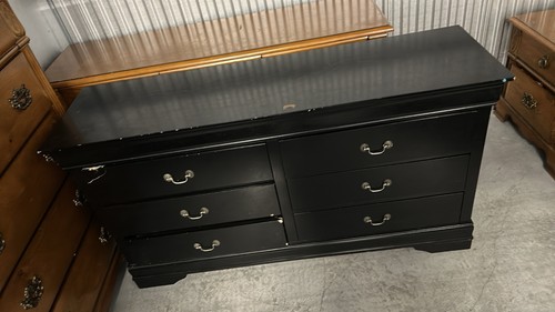Black dresser for bedroom - black,