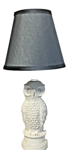 White accent poly resin owl - accent,