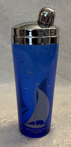 Cobalt blue cocktail shaker - cobalt,