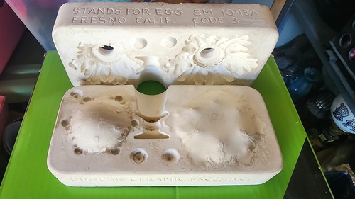 Ceramic slip casting mold - slip, egg