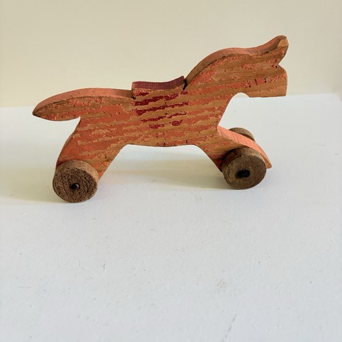 Brown horse vintage push toy - brown,