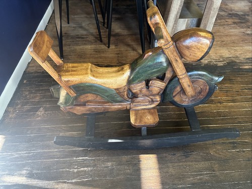 Wooden motorcycle rocking - motorcycle,