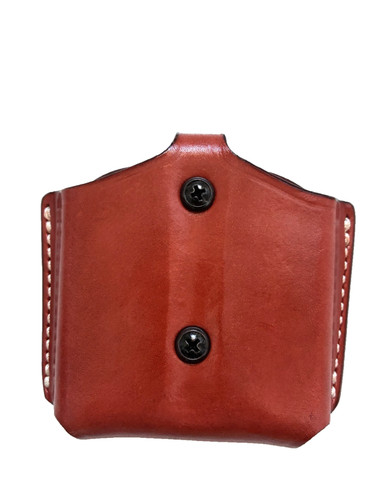Leather double magazine case - double,
