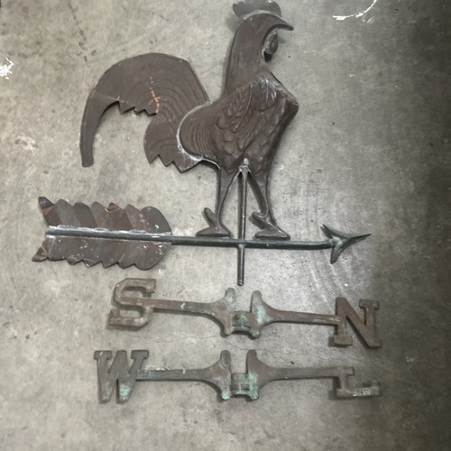 Rare antique copper rooster - rare,