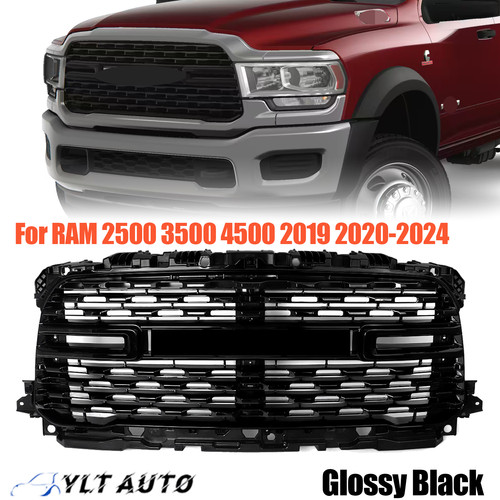 Black front bumper - front, grille