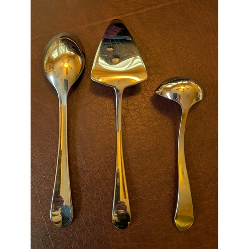 Stainless steel serving set - steel,