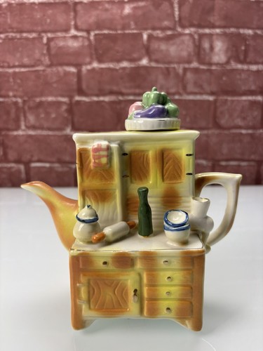 Vintage ceramic kitchen hutch - kitchen,