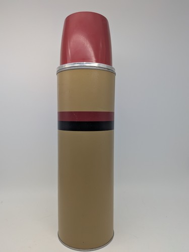 Vintage 1950 thermos tan - vintage,