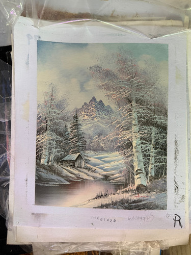 Vintage winter cabin mountain - winter,