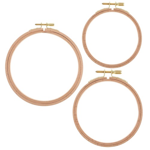 3pcs wooden embroidery hoops - 3pcs,