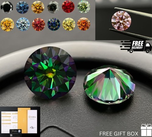 Colored moissanite real gem - moissanite,