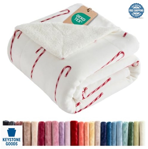 Christmas sherpa throw - sherpa,