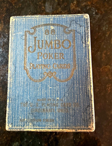 Vtg jumbo poker playing - poker,