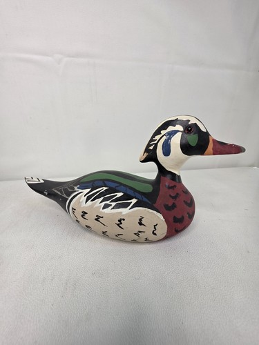 Vintage hand painted - painted, wooden