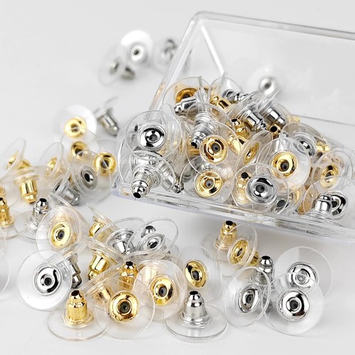 100 pcs metal earring clutch - 100,