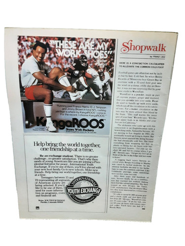 1983 walter payton kangaroos - walter,