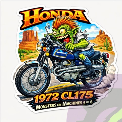 1972 honda cl175 9x9cm - cl175, durable