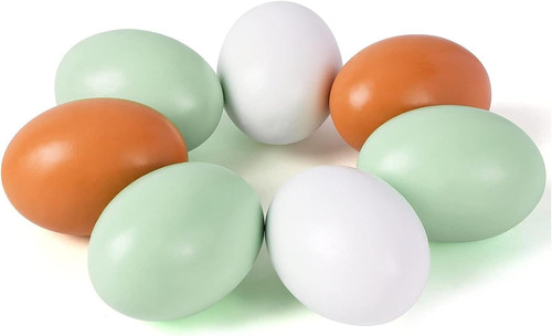 Pcs wooden fake eggs 3 - fake, eggs,