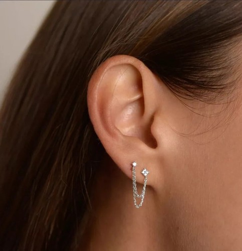 Women drop earrings double - women,