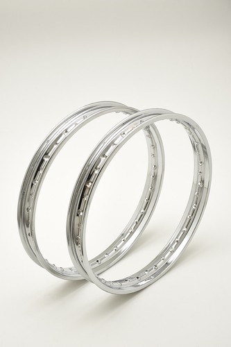 Pair steel chrome wheels - pair,