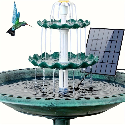 Tier solar bird bath - solar,
