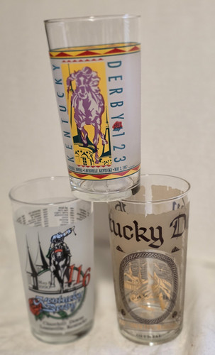 Vtg kentucky derby glasses - 3,