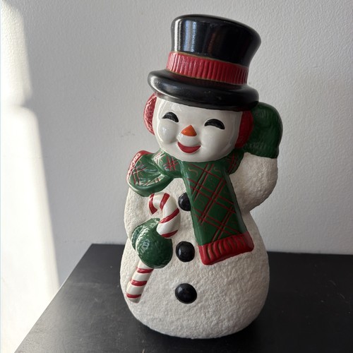 Vintage ceramic snowman - vintage,