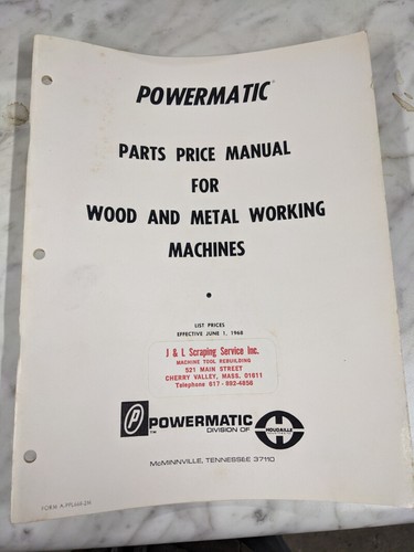 Powermatic service parts - powermatic, price