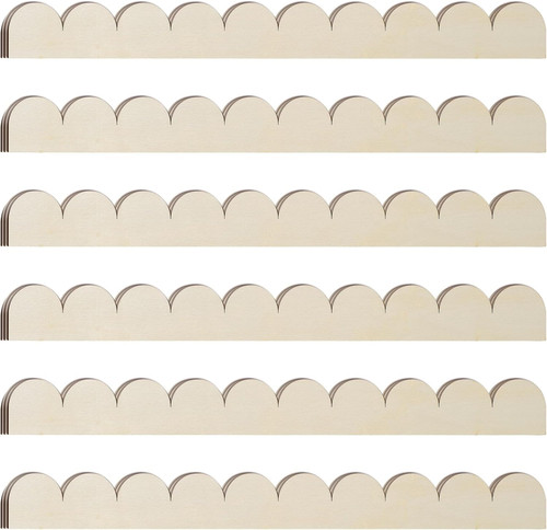 18pcs unfinished scalloped - 18pcs,