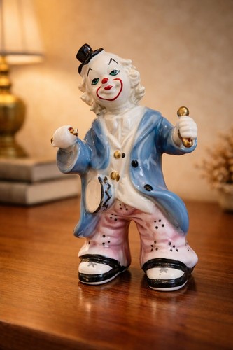 Vintage porcelain clown - porcelain,