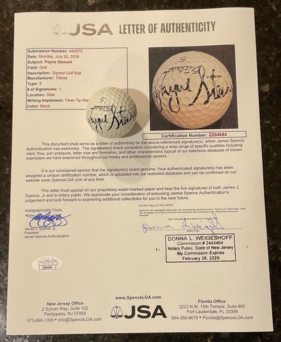 Payne stewart signed - signed, titleist