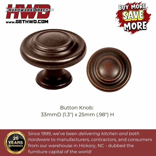 Round cabinet knobs oil - round,