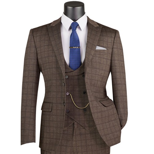 Vinci men brown - vinci, plaid