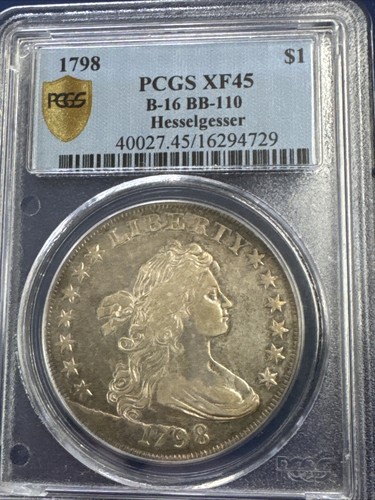 1798 bust silver - dollar, b-16
