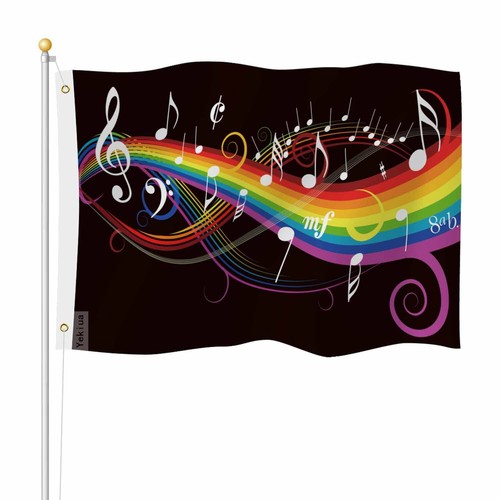 Yekiua music flag 3x5 - yekiua,