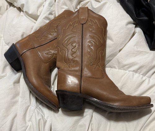 Old west kids cowboy boots - cowboy, tan