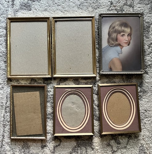 Vintage gold metal picture - metal,