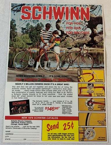 1978 schwinn bicycle - schwinn, ad