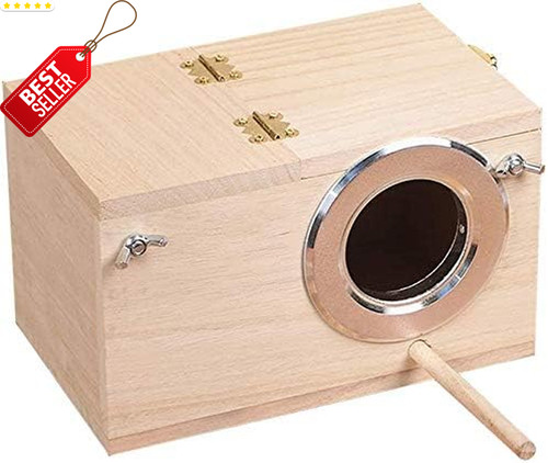 Wood parakeet nesting box - parakeet,